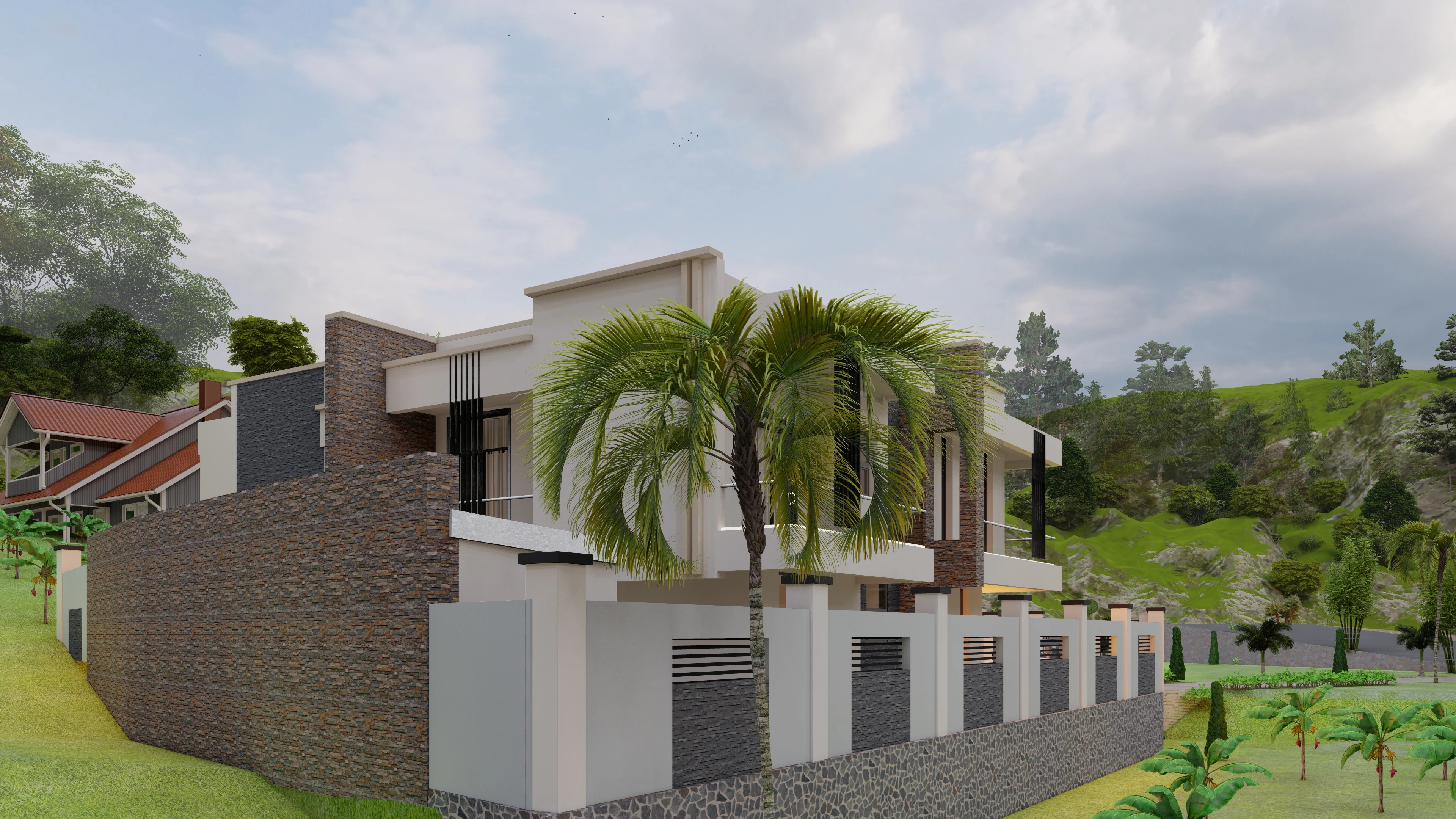 Jabana villa courtyard